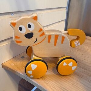 Hape Push and Go wooden kitty cat